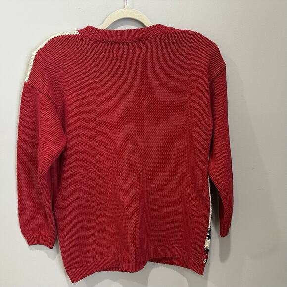 Heirloom Collectibles Sz Small Christmas Scottie Dog Holiday Sweater VTG Red - Picture 6 of 6